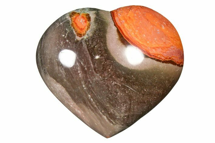 Wide, Polychrome Jasper Heart - Madagascar #277944